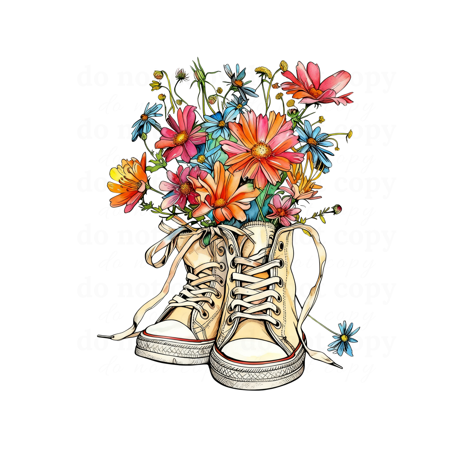 Floral Shoes - DTF TRANSFERS