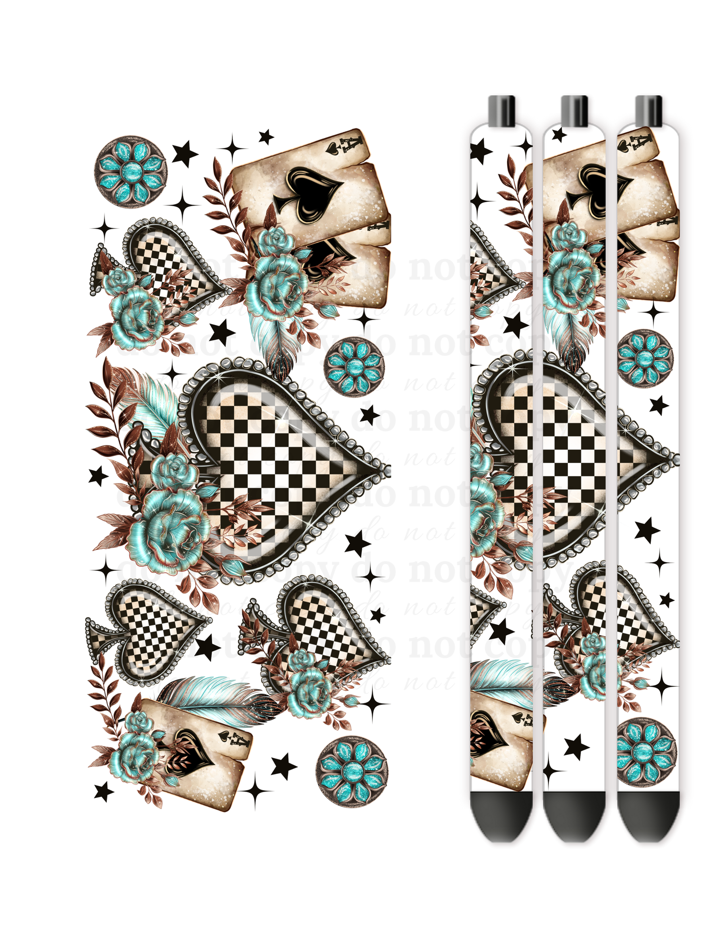 Checkered Spades - Pen wraps