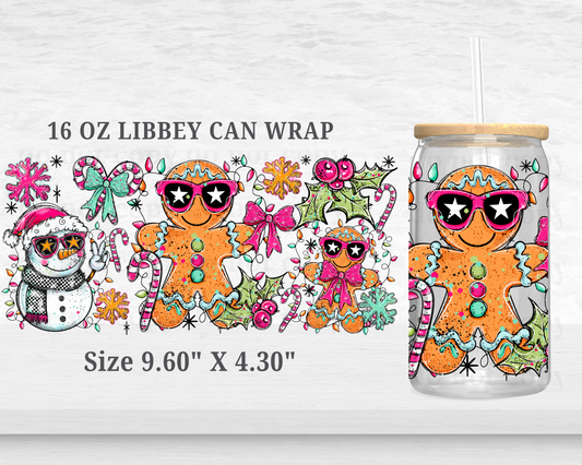 Gingerbread Man - UV DTF 16oz Cup Wrap