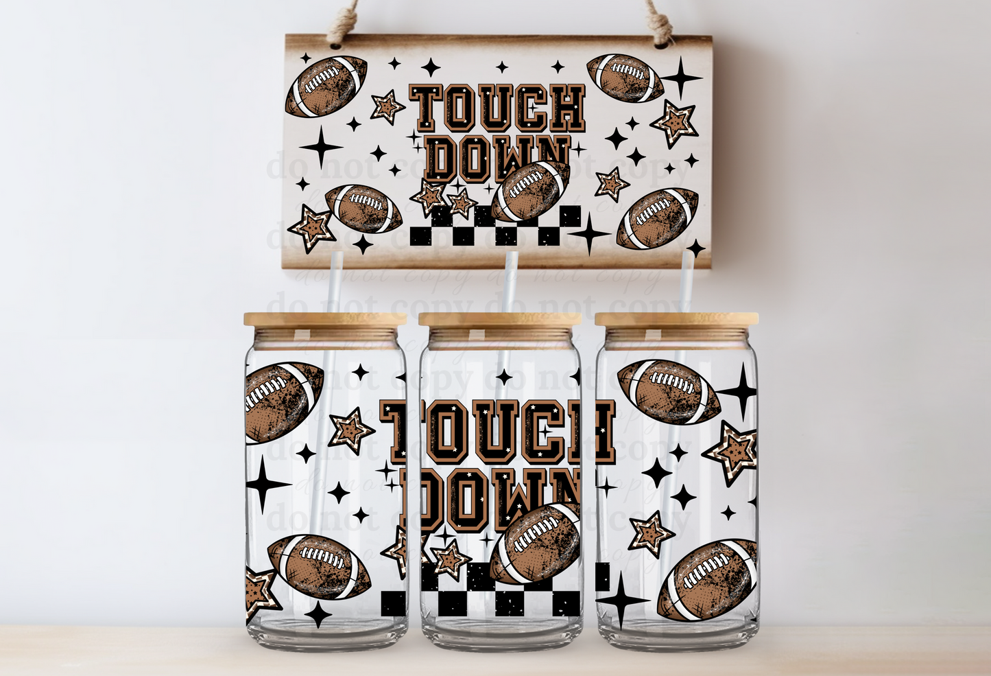 Touch Down - UV DTF Cup Wrap