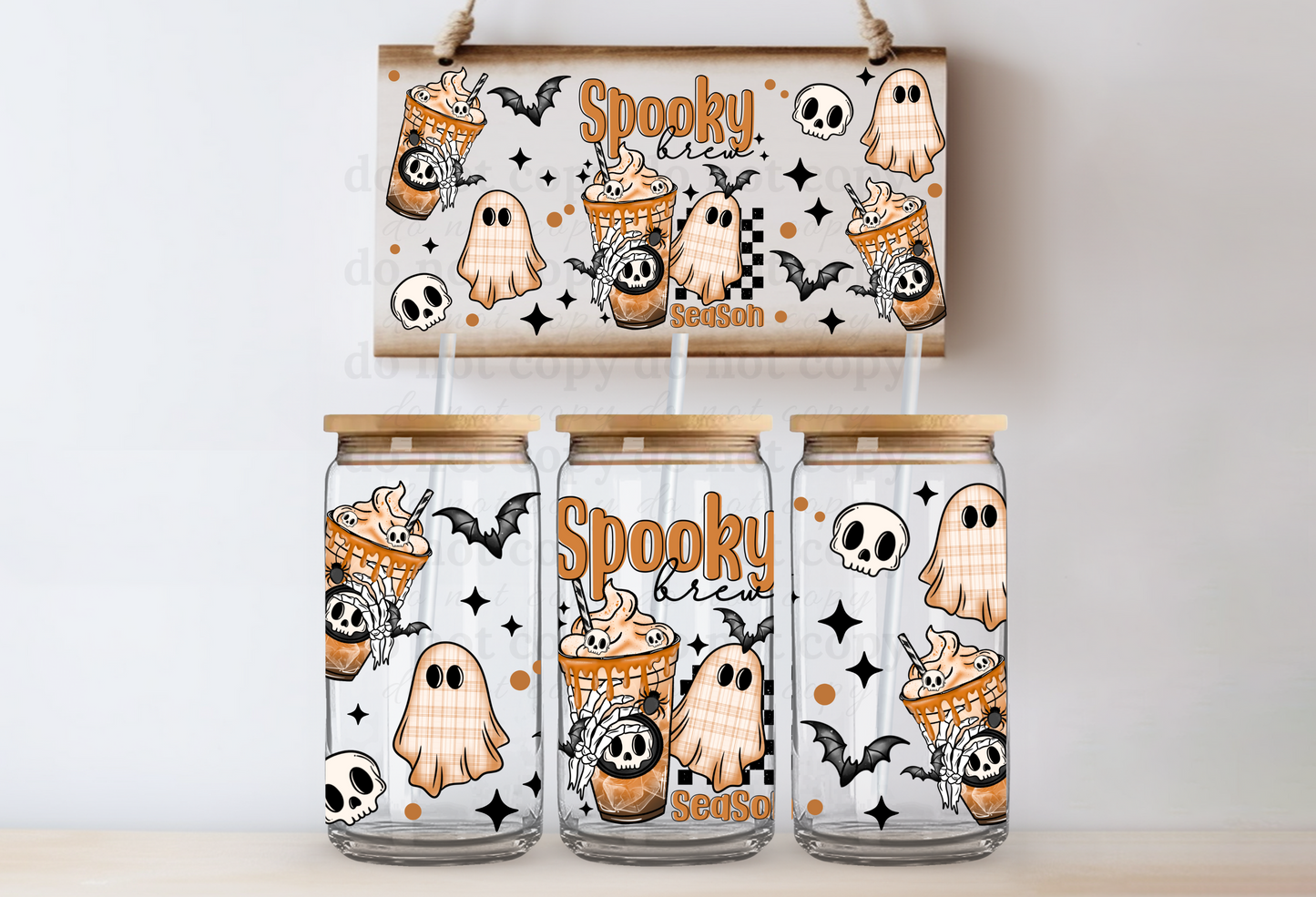 Spooky brew season - UV DTF Cup Wrap