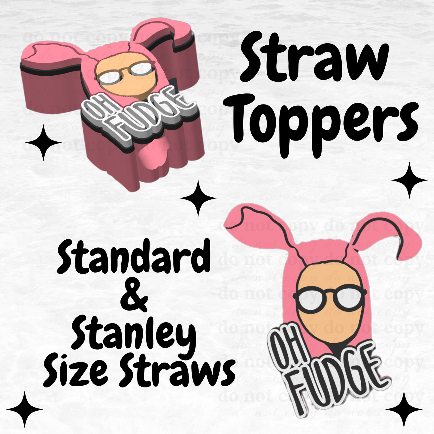 Oh Fudge - Straw Topper