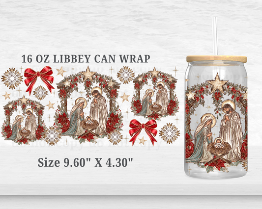 Noel - UV DTF 16oz Cup Wrap