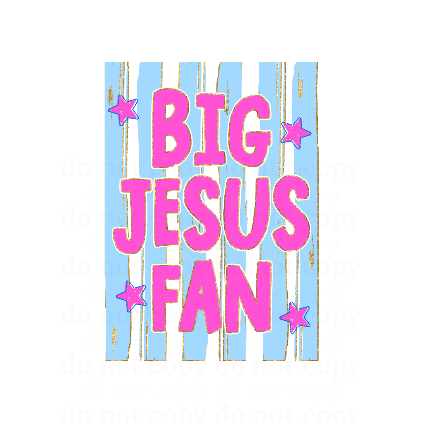 Big Jesus Fan - DTF TRANSFERS