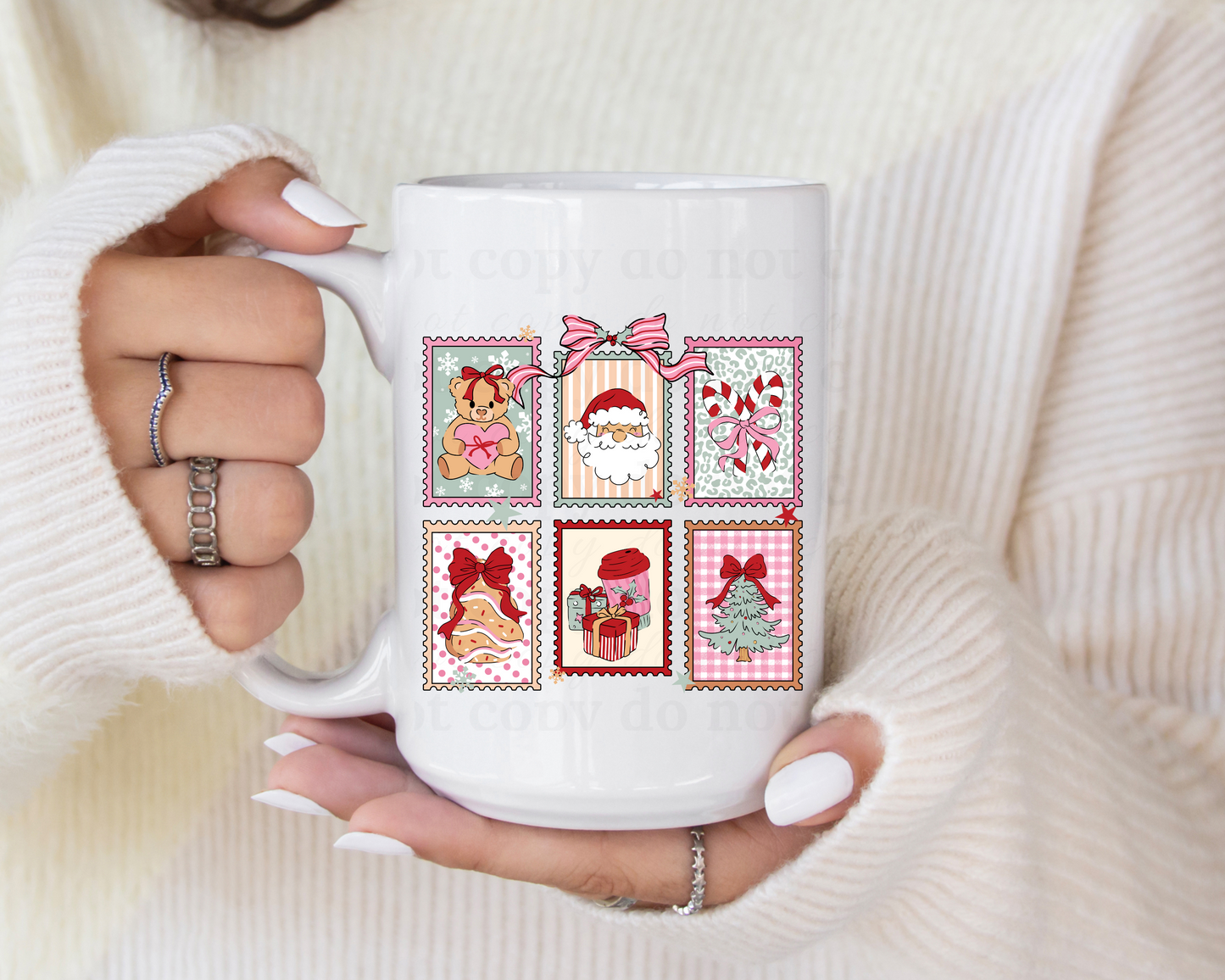 Christmas Stamps - UV DTF 4" Decal