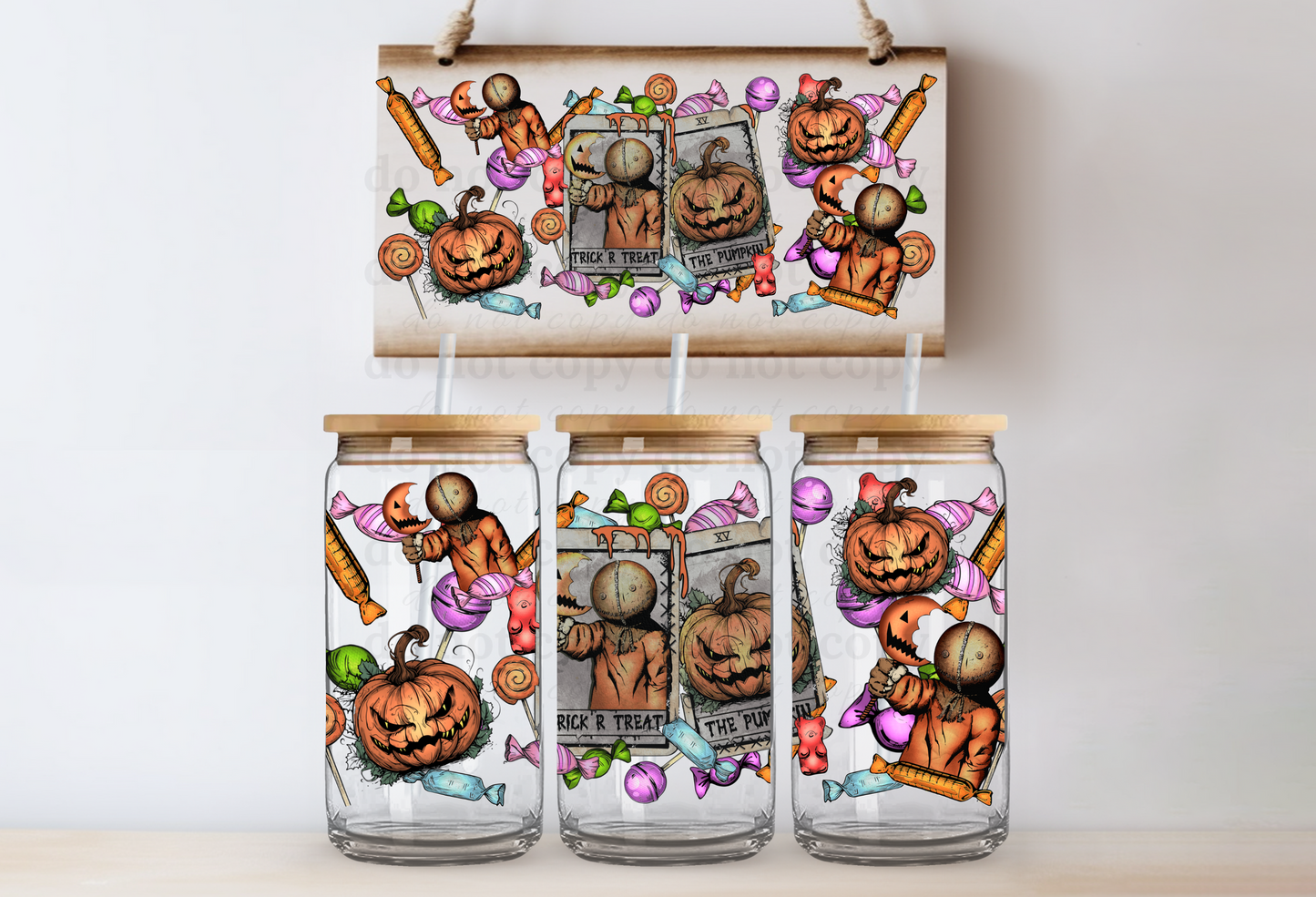 Pumpkin Candy - UV DTF Cup Wrap
