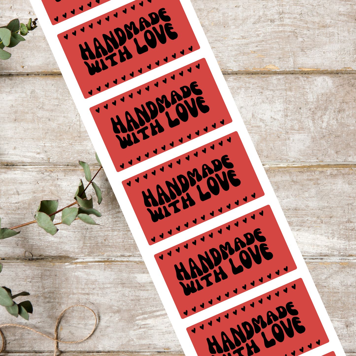 Handmade with Love - Packaging Stickers (100 pack)