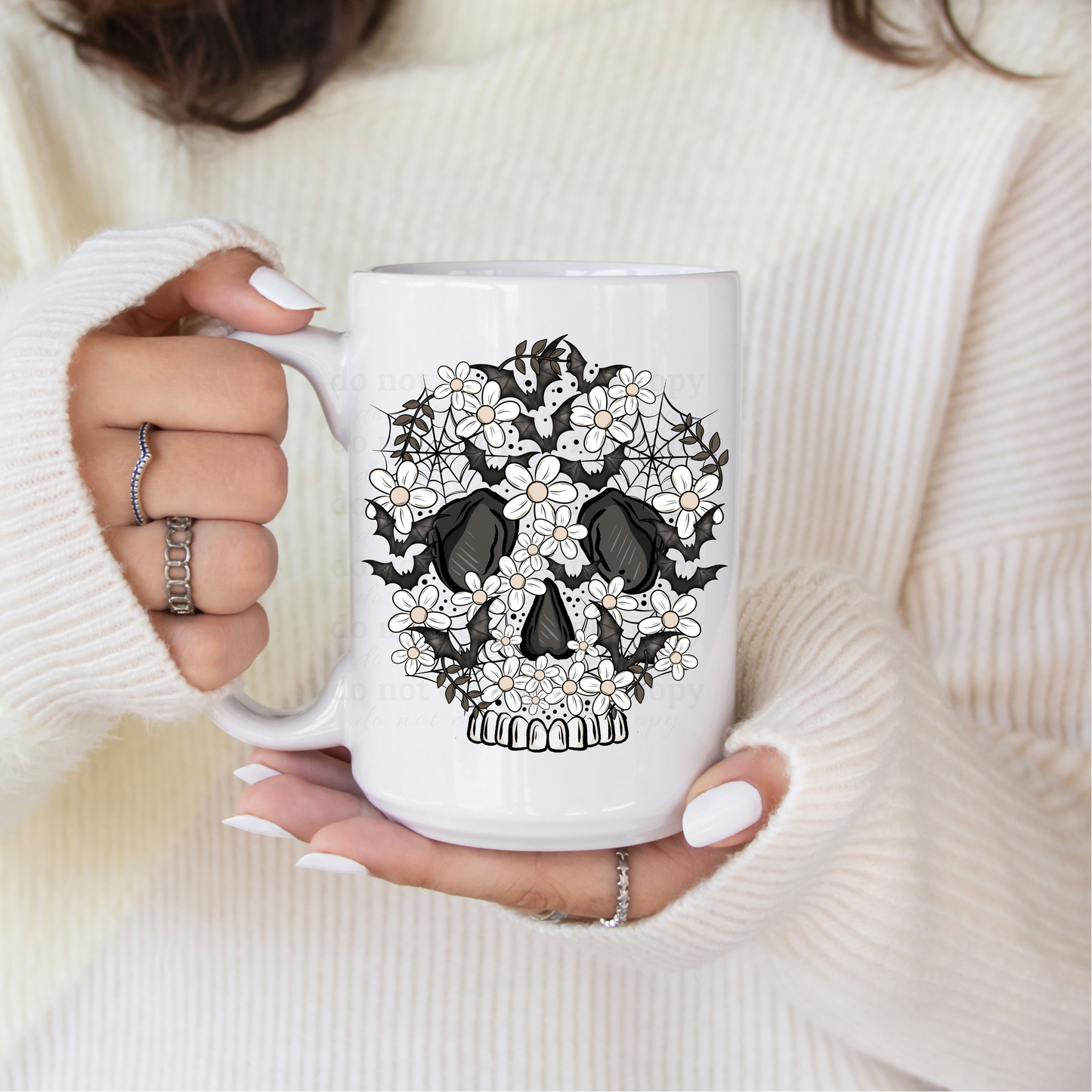 Floral Skull - UV DTF 4" Decal
