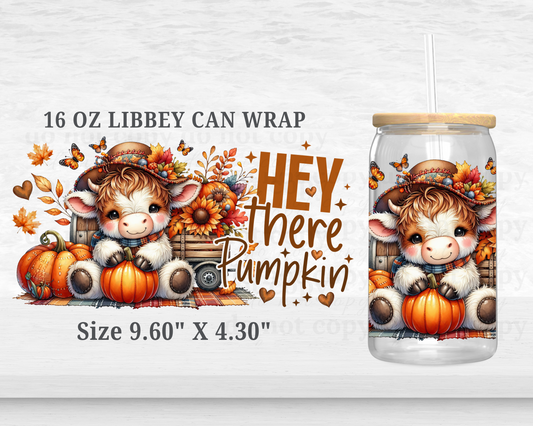 Hey there pumpkin - UV DTF 16oz Cup Wrap
