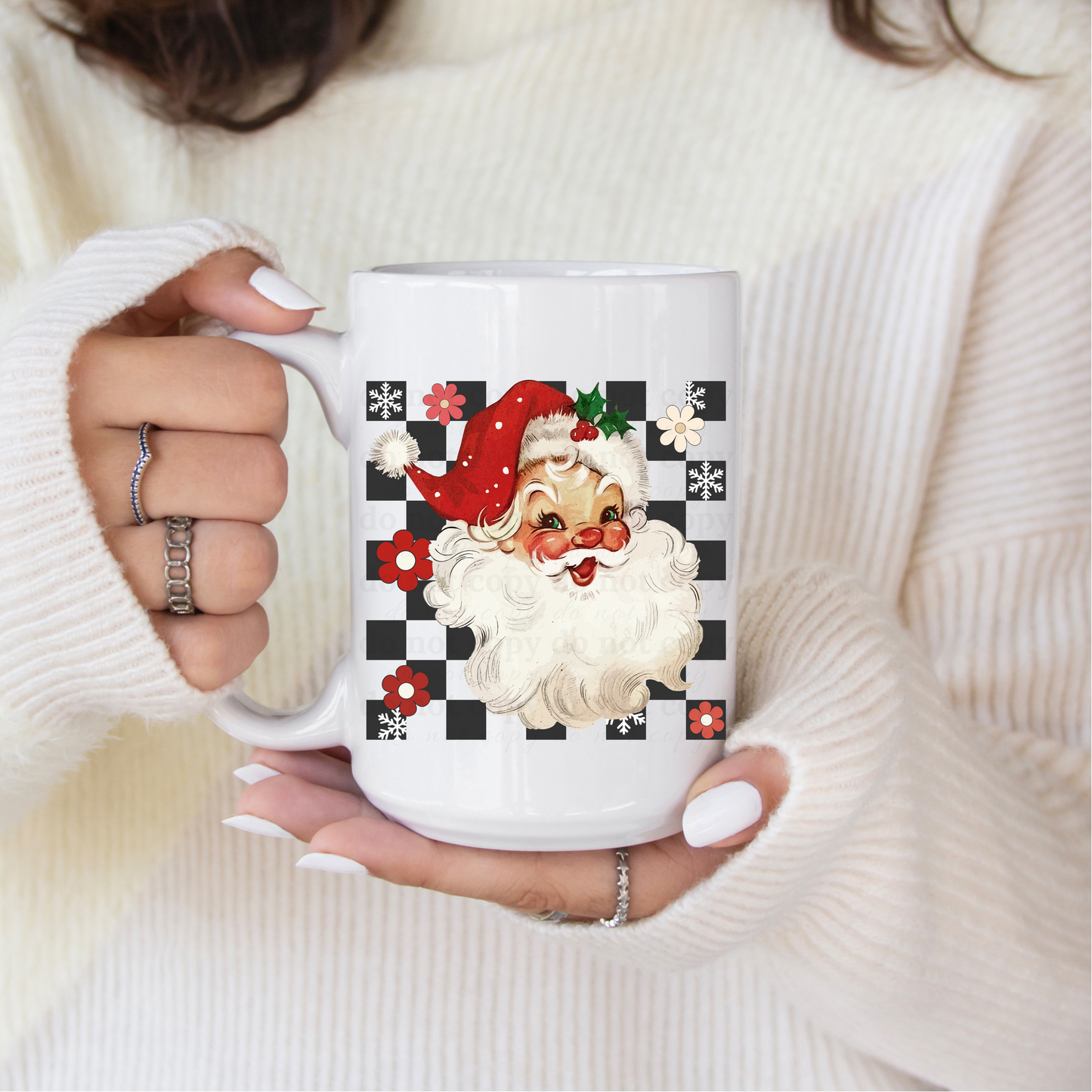 Vintage Santa - UV DTF 4" Decal