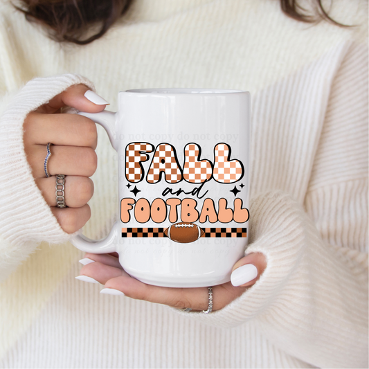 Fall and Football  - UV DTF 4" Decal