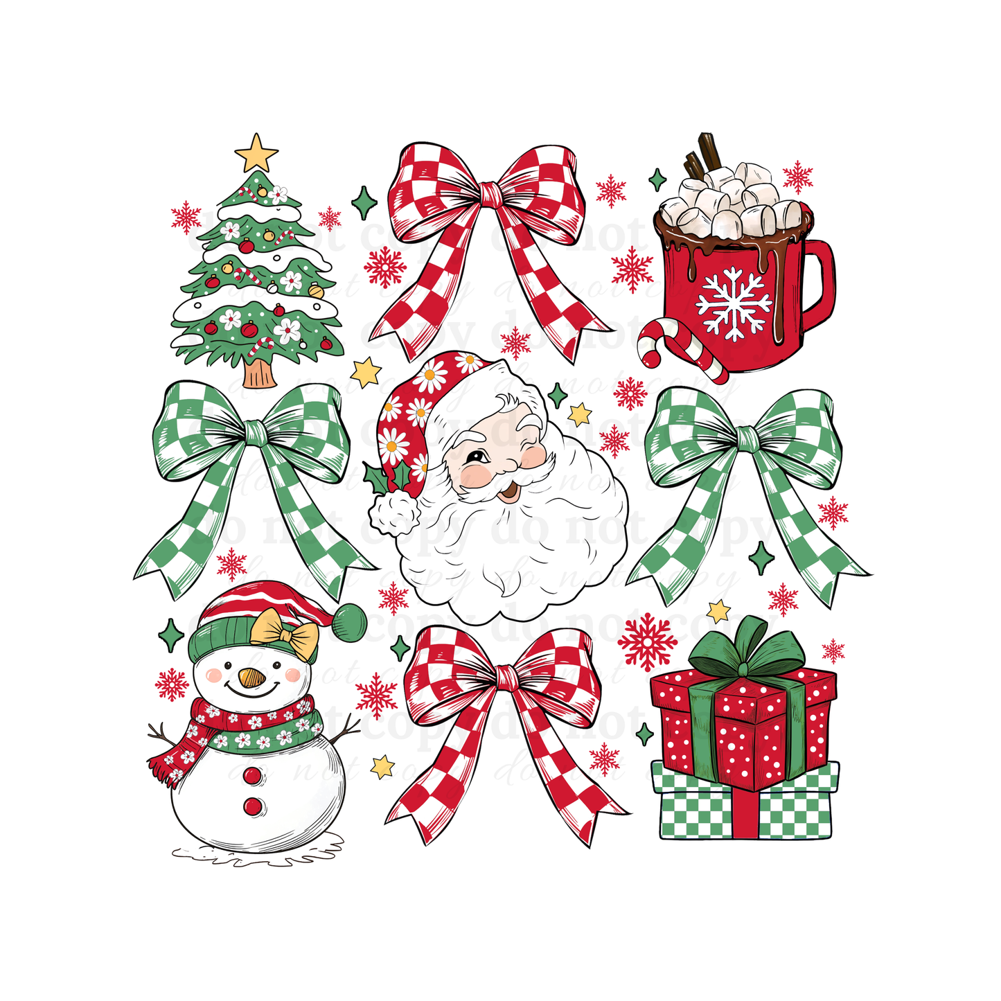 Christmas Grid - DTF TRANSFERS