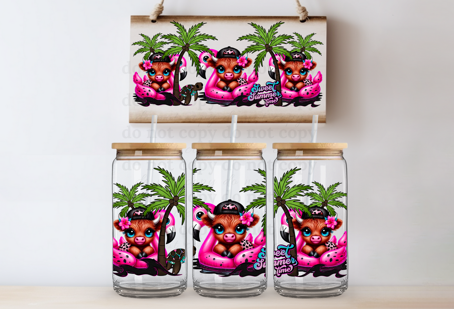 Sweet Summer Time - UV DTF Cup Wrap