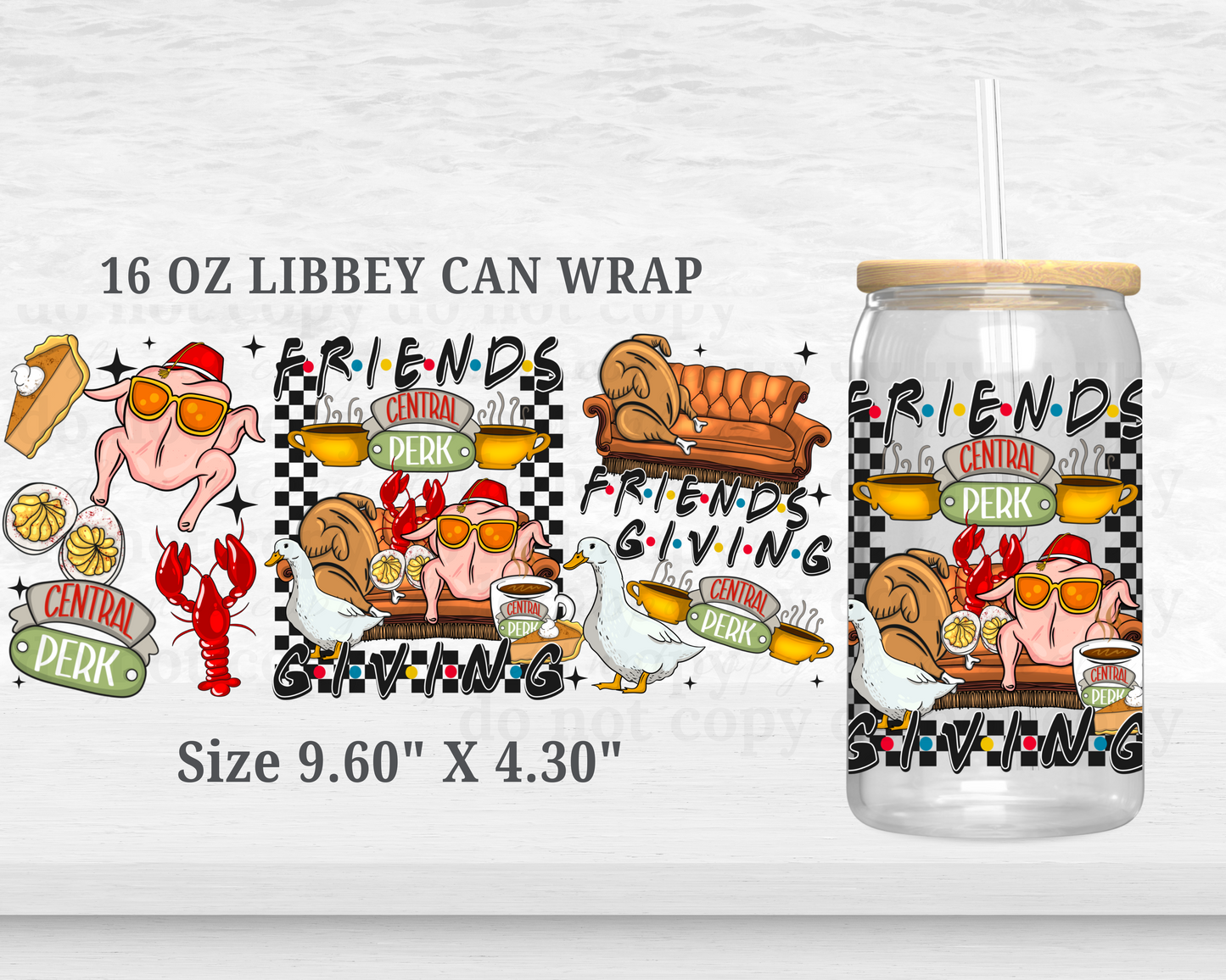 Friends - UV DTF 16oz Cup Wrap