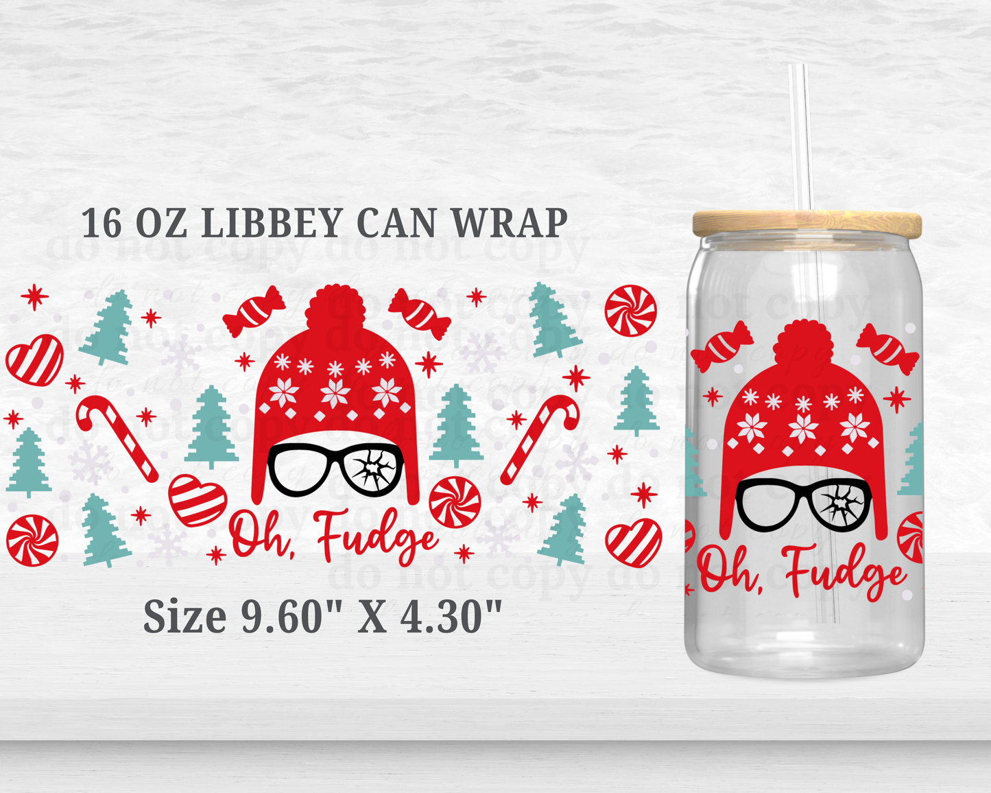 Oh Fudge - UV DTF 16oz Cup Wrap