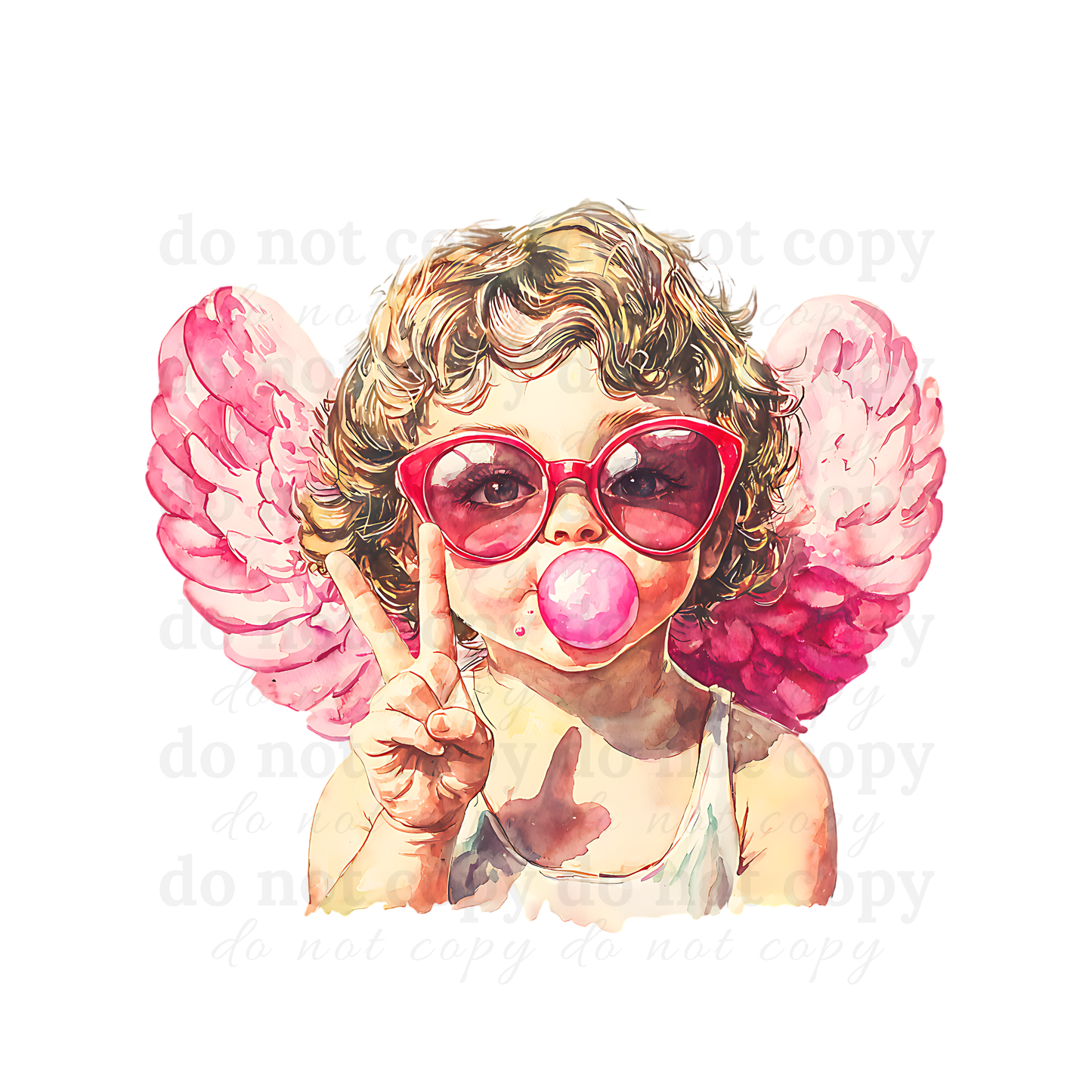 Cupid Blowing Bubble 10" - DTF TRANSFERS