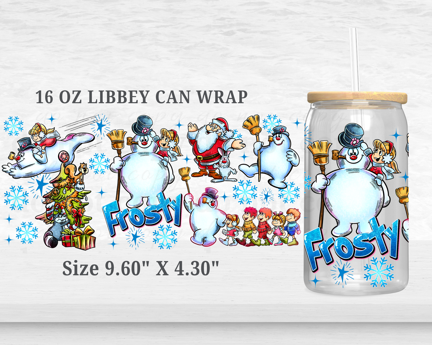 Frosty - UV DTF 16oz Cup Wrap