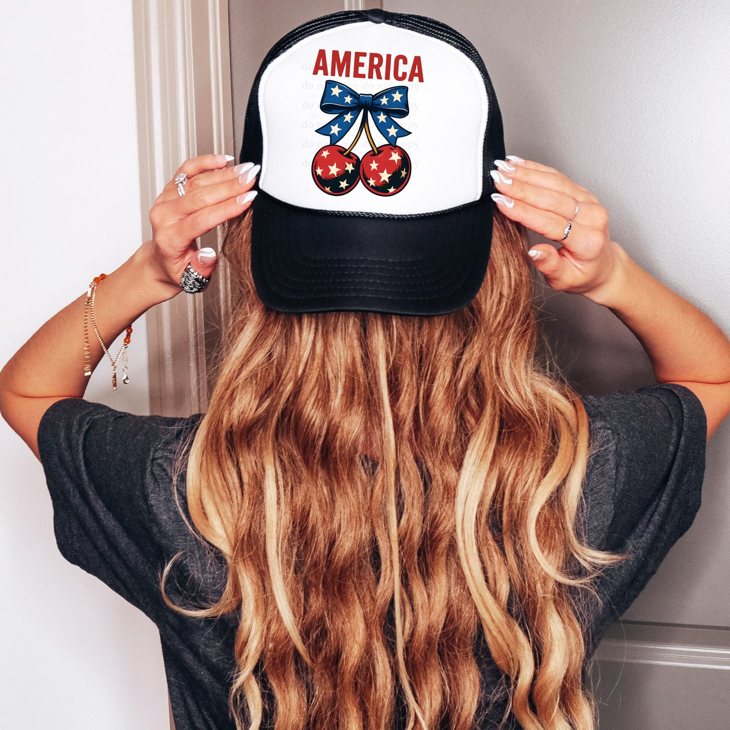 America Cherries - Trucker Hat Transfers