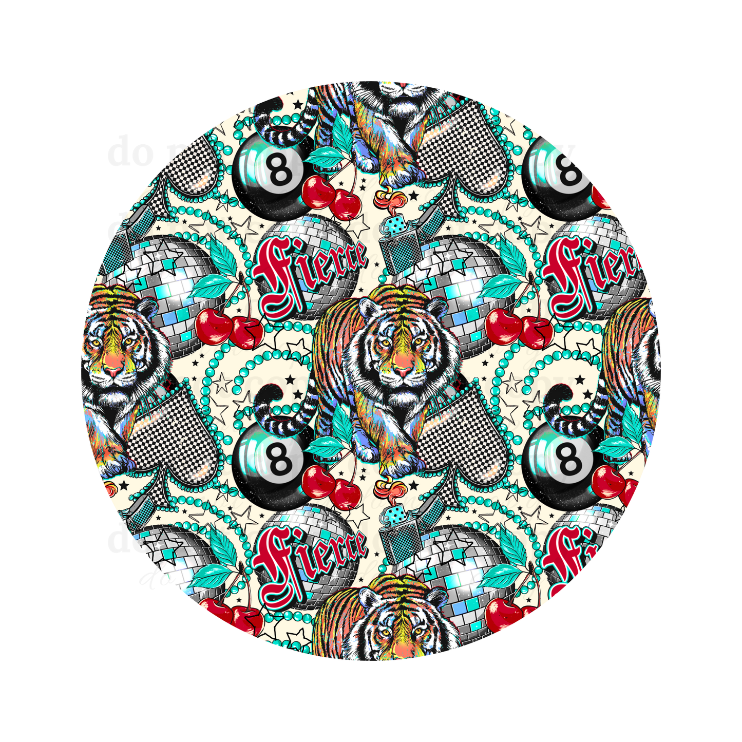 Fierce - Car Coaster Sublimation Transfer (Set of 6)