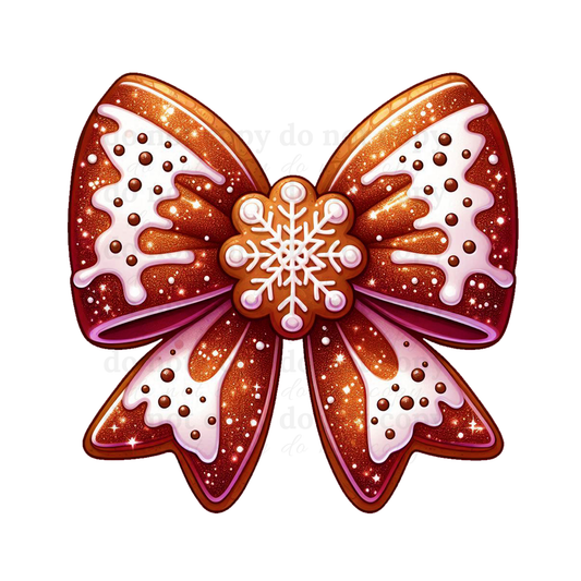 Gingerbread Bow - DTF TRANSFERS