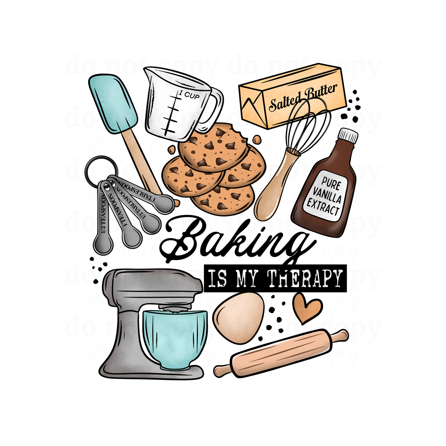 Baking is my therapy - DTF TRANSFERS