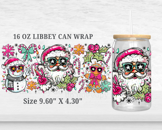 Santa - UV DTF 16oz Cup Wrap