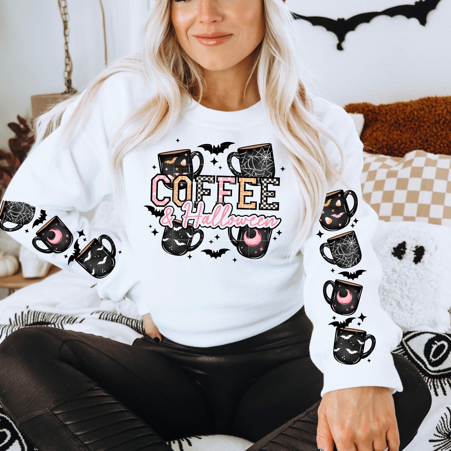 Coffee and Halloween (Sleeves not Included) - DTF TRANSFERS