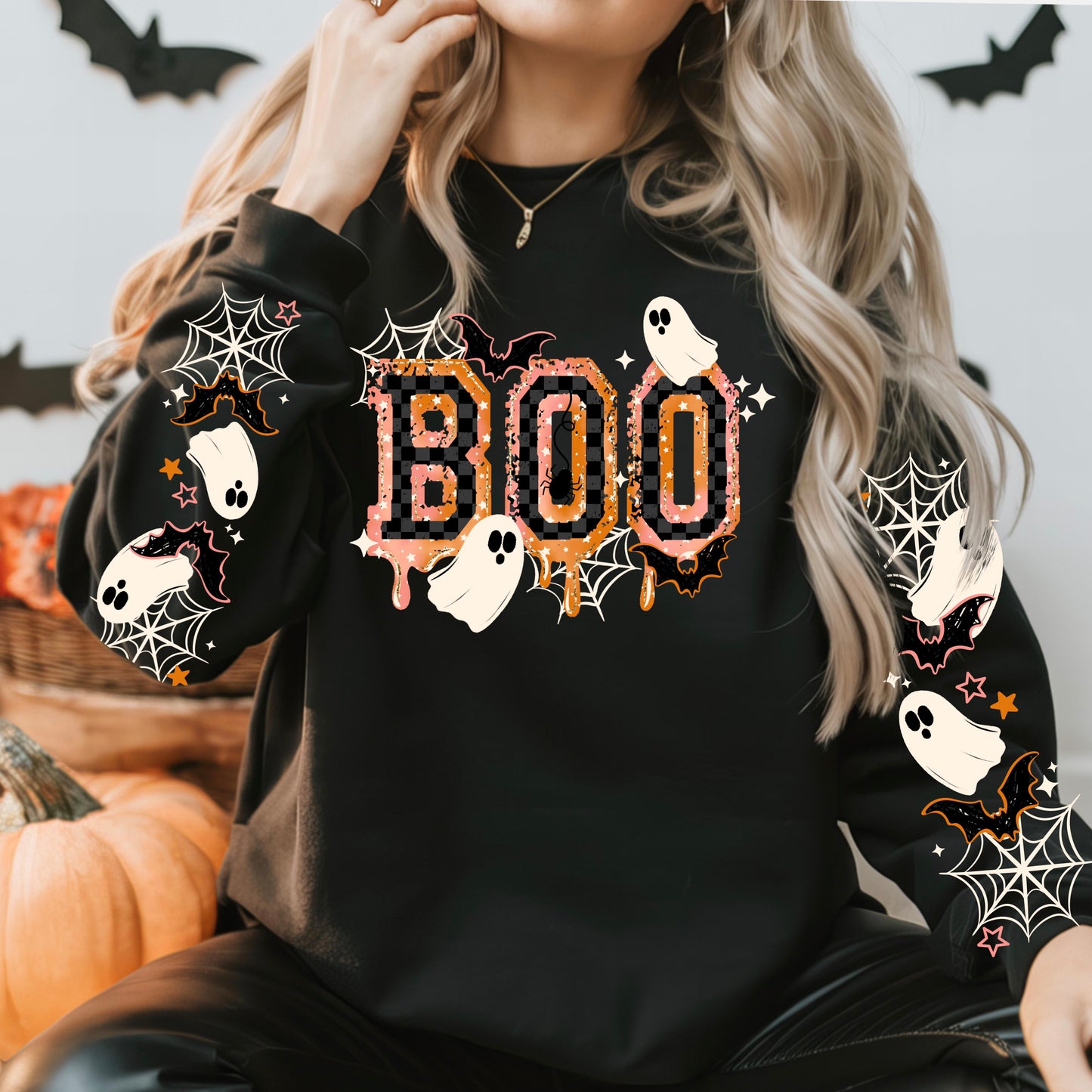 Boo w/sleeves - DTF TRANSFERS