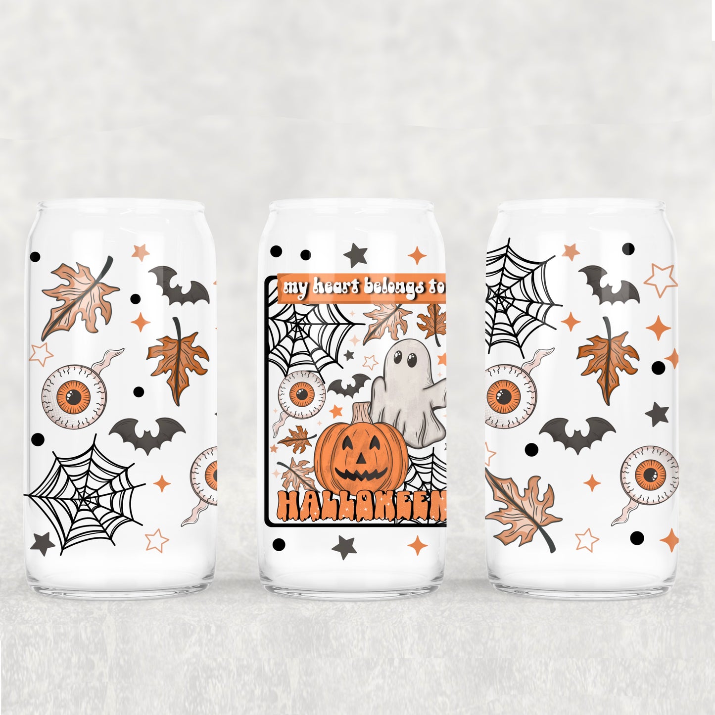 Heart Halloween - UV DTF Cup Wrap