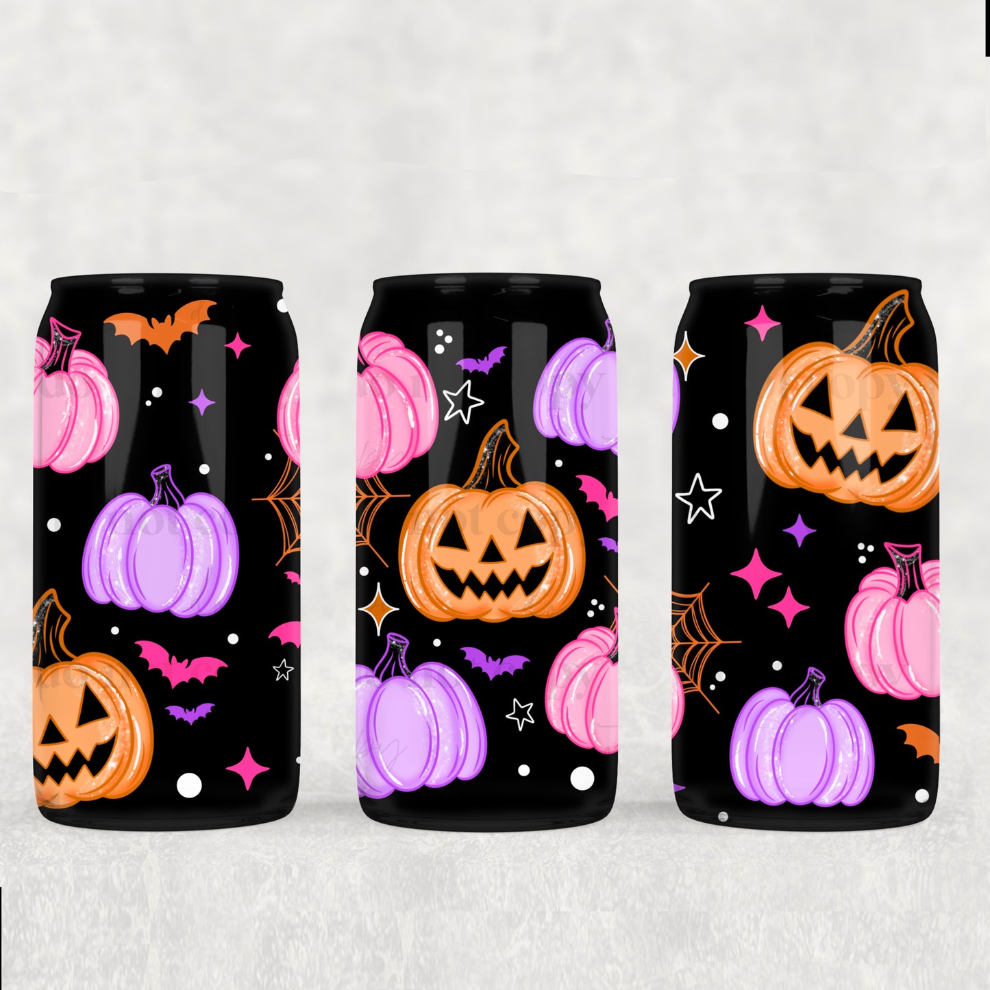 Colorful Pumpkins - UV DTF 16oz Cup Wrap