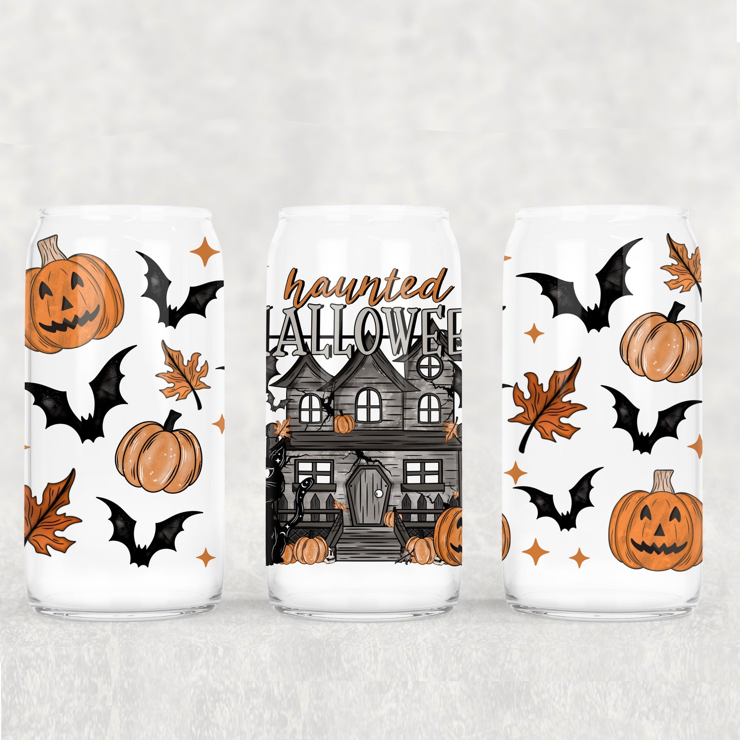 Haunted House - UV DTF 16oz Cup Wrap
