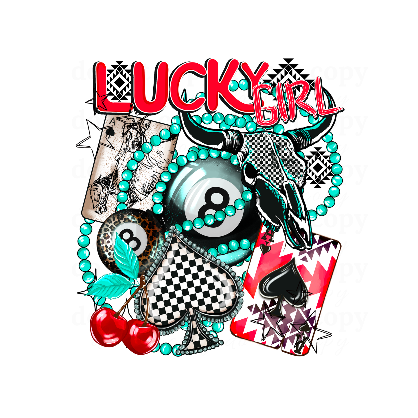 Lucky Girl - DTF TRANSFERS