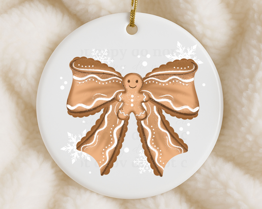 Gingerbread Bow - Ornament Decals