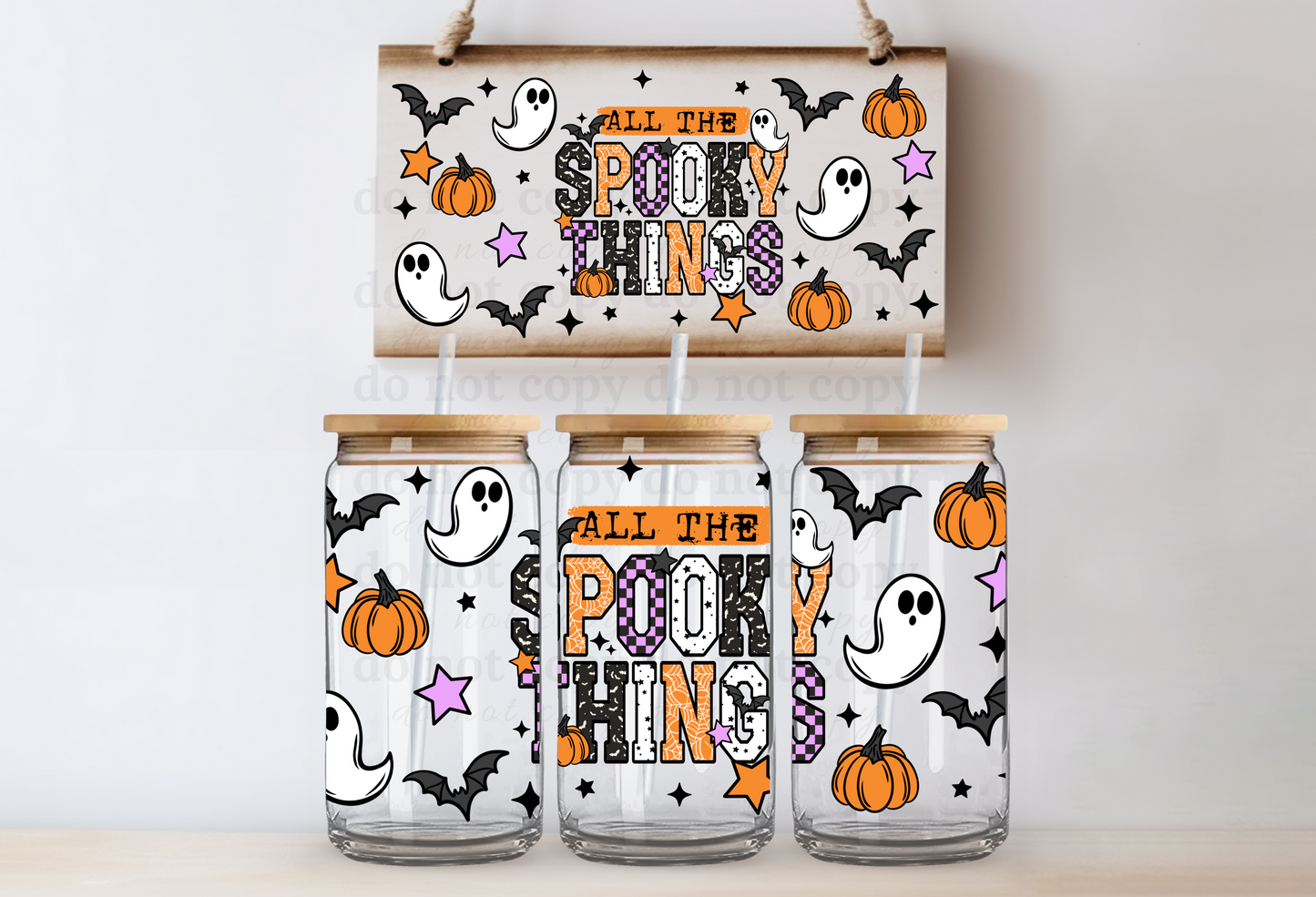 All the spooky things - UV DTF Cup Wrap