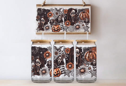 Scream Floral - UV DTF Cup Wrap