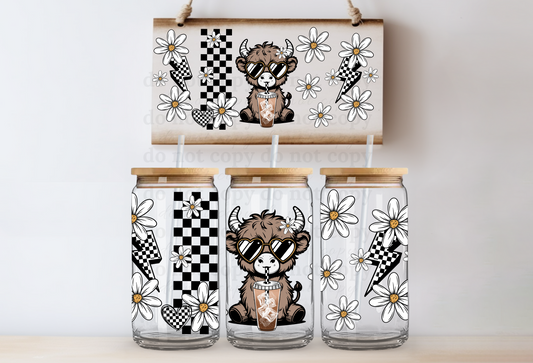 Checkered Highland  - UV DTF Cup Wrap