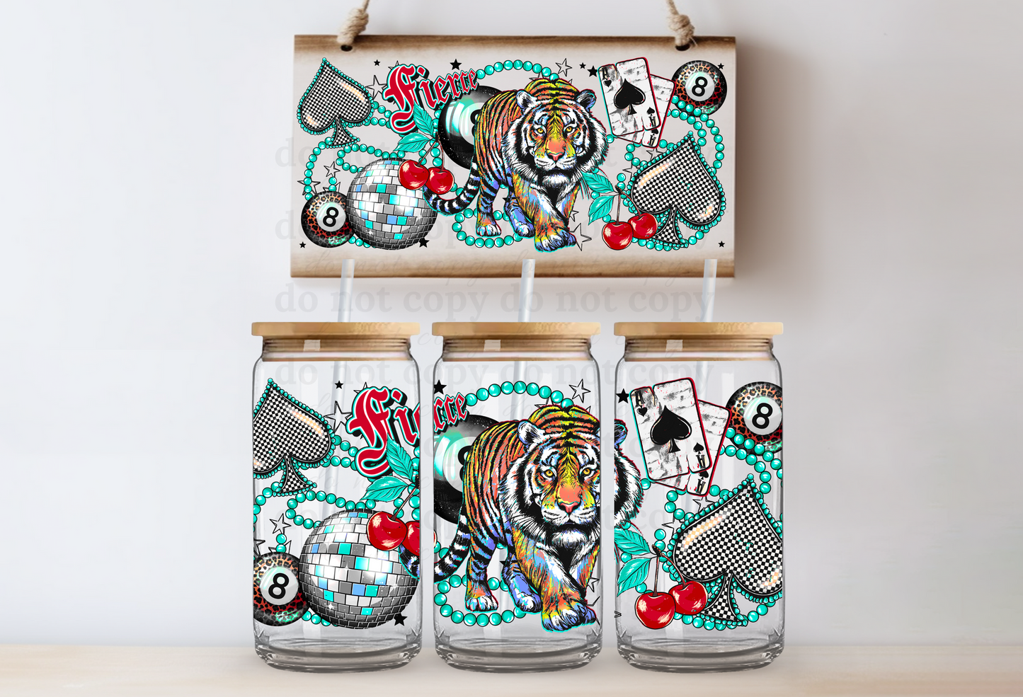 Fierce Tiger - UV DTF Cup Wrap