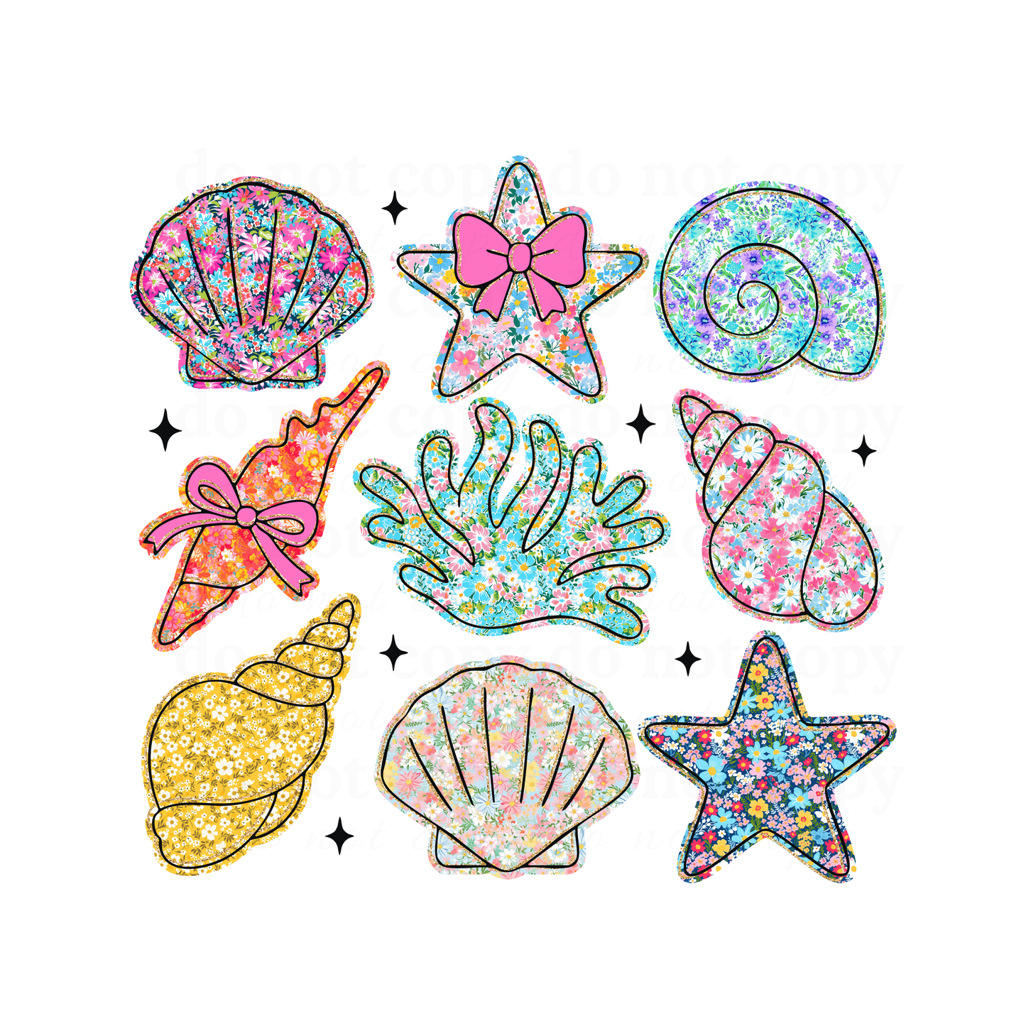 Seashells - DTF TRANSFERS