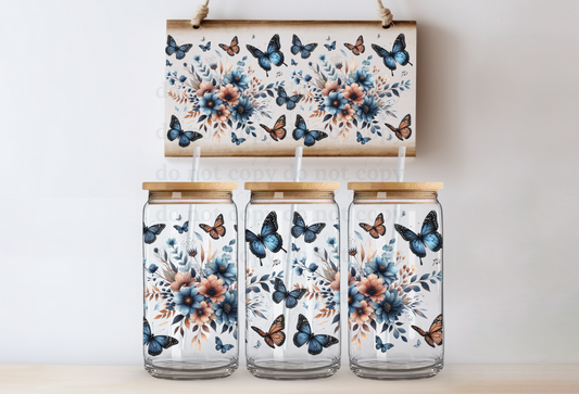 Butterfly Floral - UV DTF Cup Wrap
