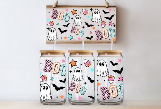 Checkered Boo - UV DTF Cup Wrap