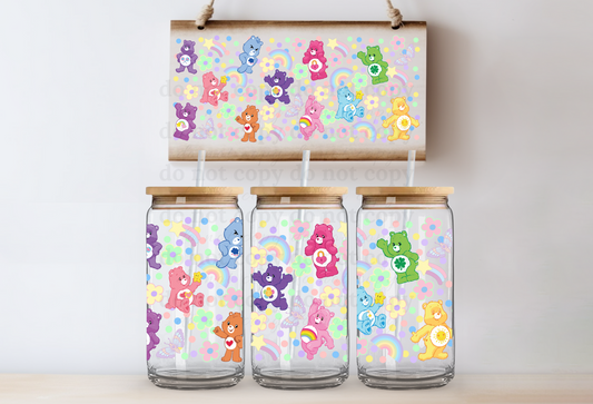 Colorful bears - UV DTF Cup Wrap