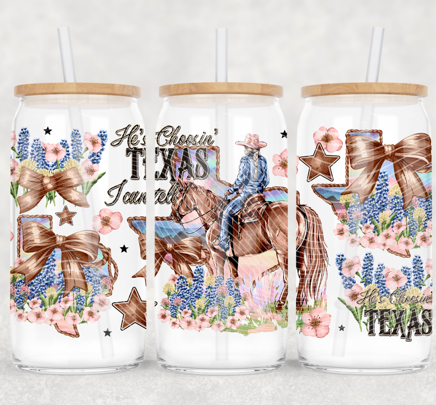 Choosin' Texas  - 16oz Cup Wrap (MOCK UP IS WRONG PRINT SAYS SHE'S)