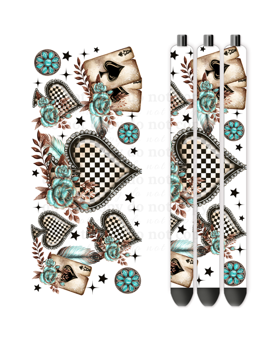 Checkered Spades - Pen wraps
