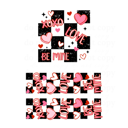 XOXO BE MINE w/sleeves - DTF TRANSFERS