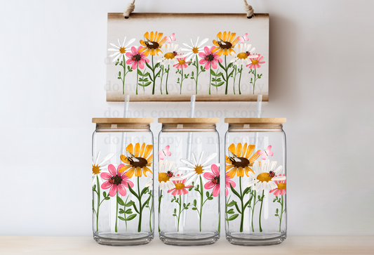 Wildflowers - UV DTF Cup Wrap