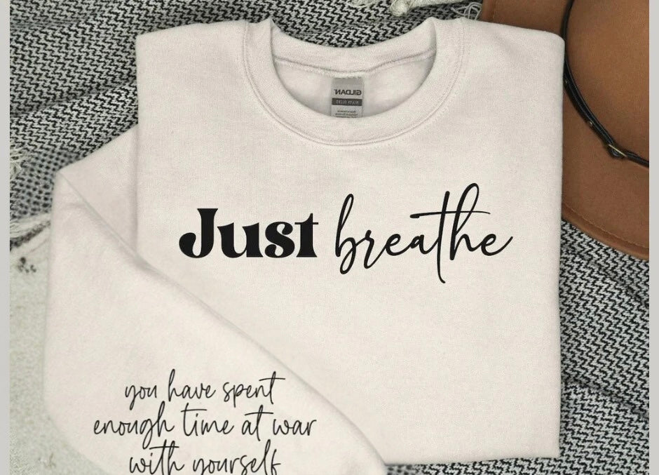 Just Breathe w/Sleeve - Single Color Transfer