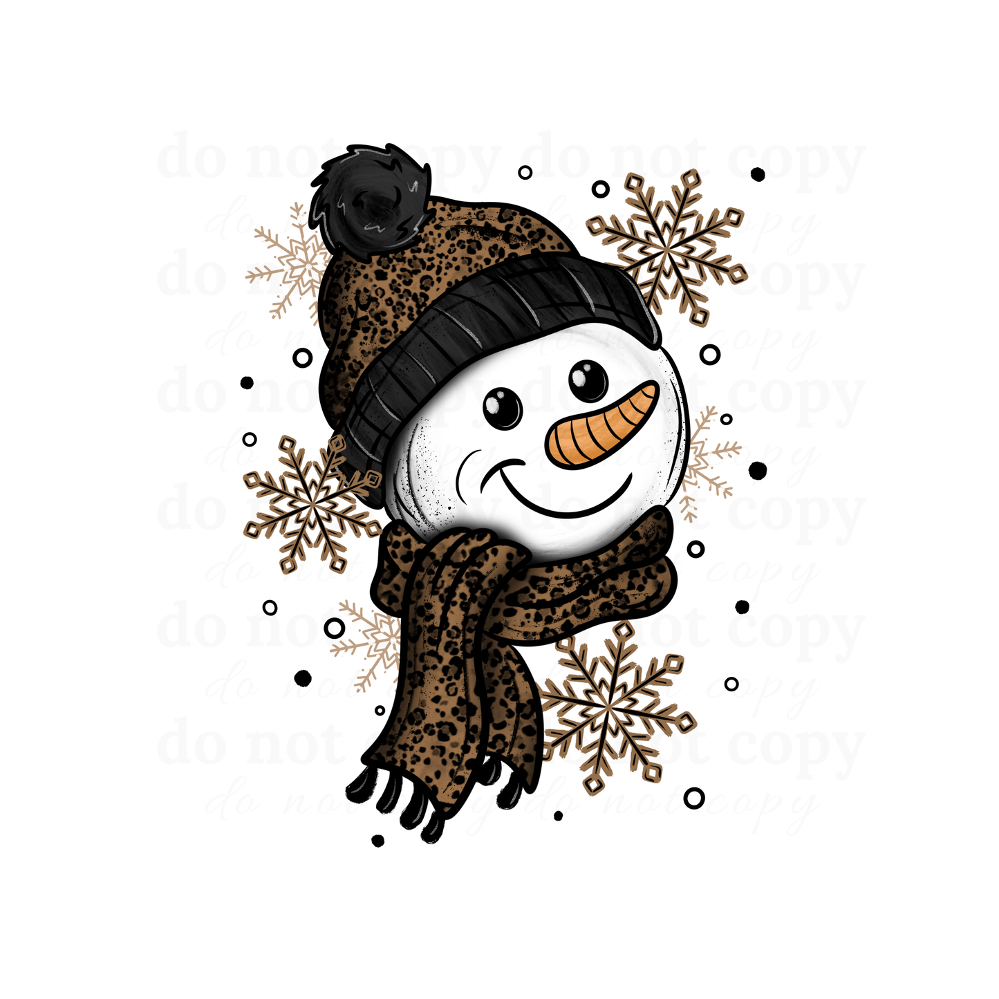 Leopard Snowman - DTF TRANSFERS