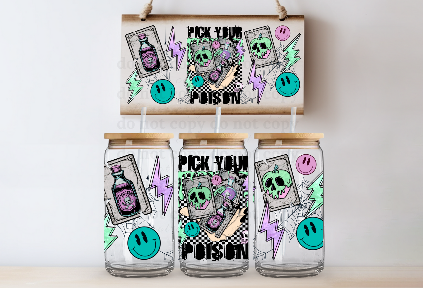 Pick your poison - UV DTF Cup Wrap