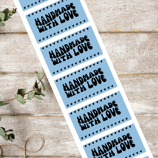 Handmade with Love - Packaging Stickers (100 pack)