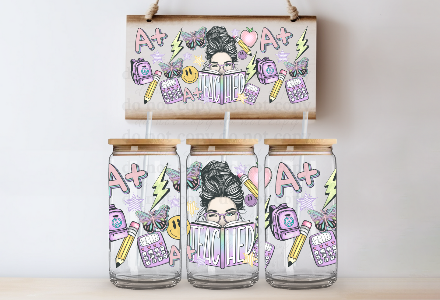 Teacher A+ - UV DTF Cup Wrap
